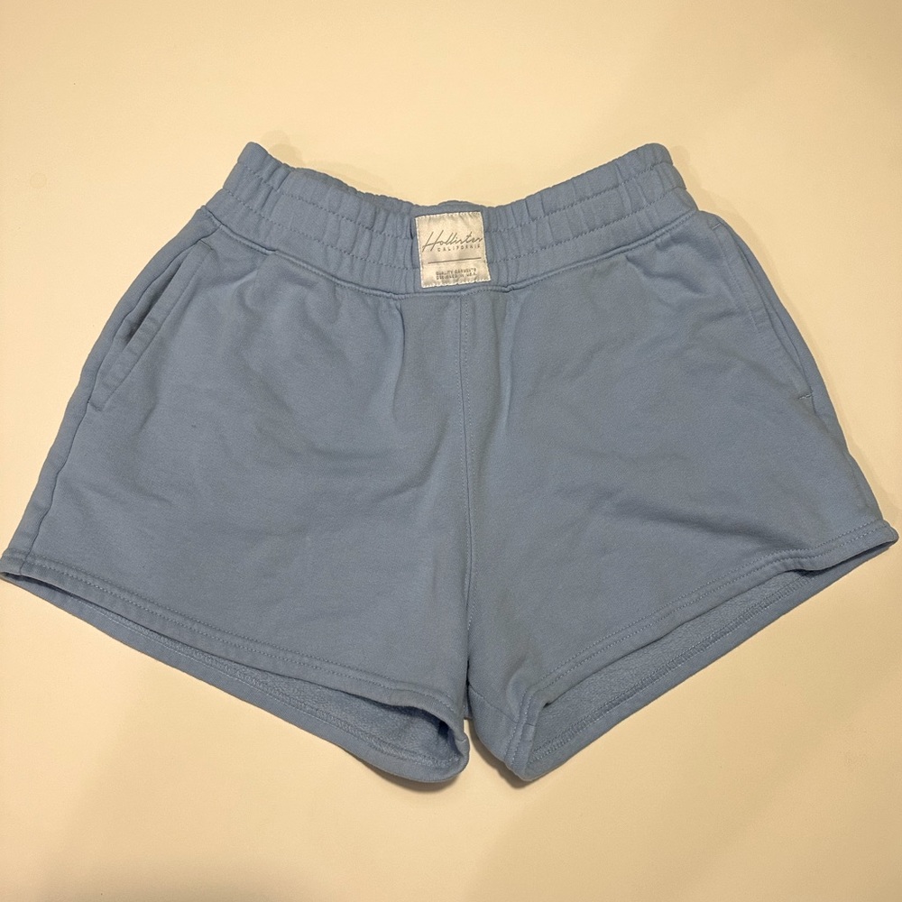 Hollister Ultra High-Rise Fleece Light Blue Shorts
